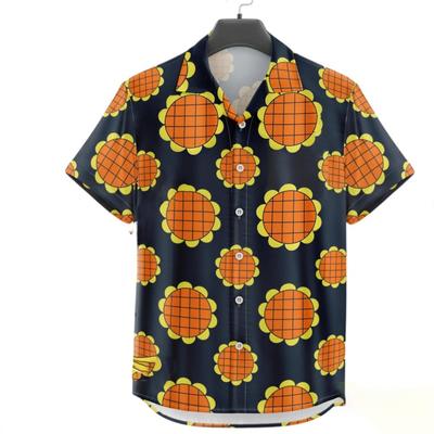 Neues Herrenhemd 3D Kleines Muster Vollprint Kurzarmhemd Strand Lässig Hawaiianische Hemden Für Männer Locker Oversize Herrenbekleidung