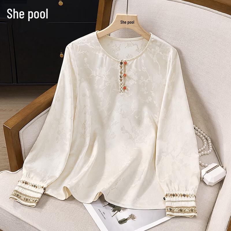 Women s New Chinese Style Jacquard Long Sleeve Blouse