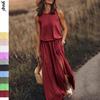 Gold Sequin Halter Neck Slit Dress - Sexy European & American Style for Spring/Summer Parties
