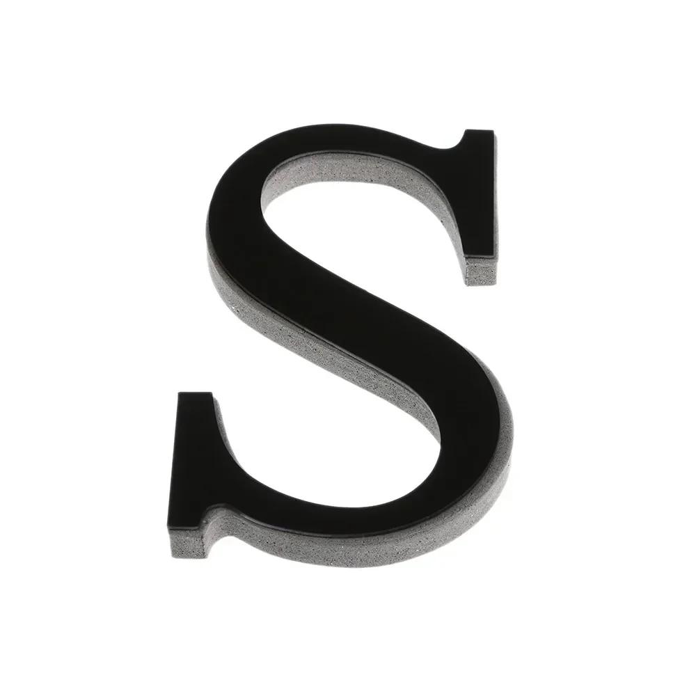 26 Letters DIY 3D Mirror Acrylic Wall Sticker Ornaments Black English Alphabet Decals Home Decor Wall Art Mural Party Decoration