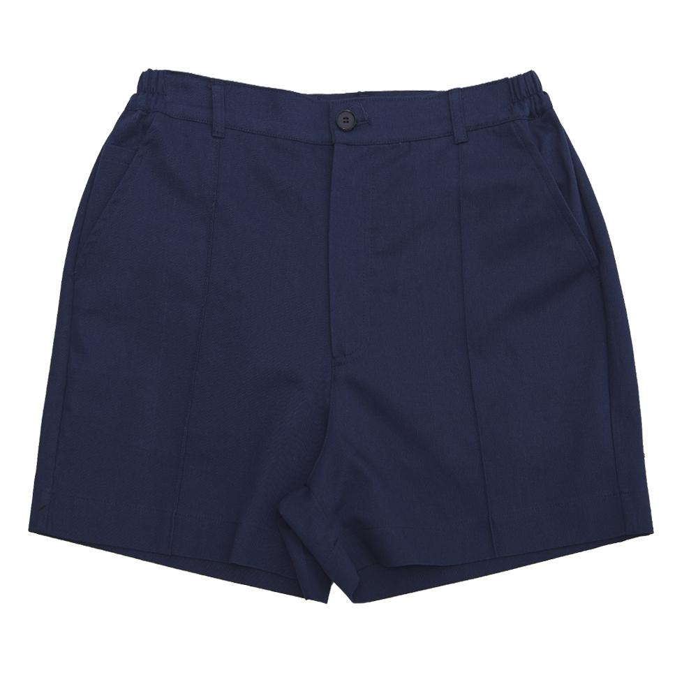 Moseu Pintuck Cotton Shorts_Navy