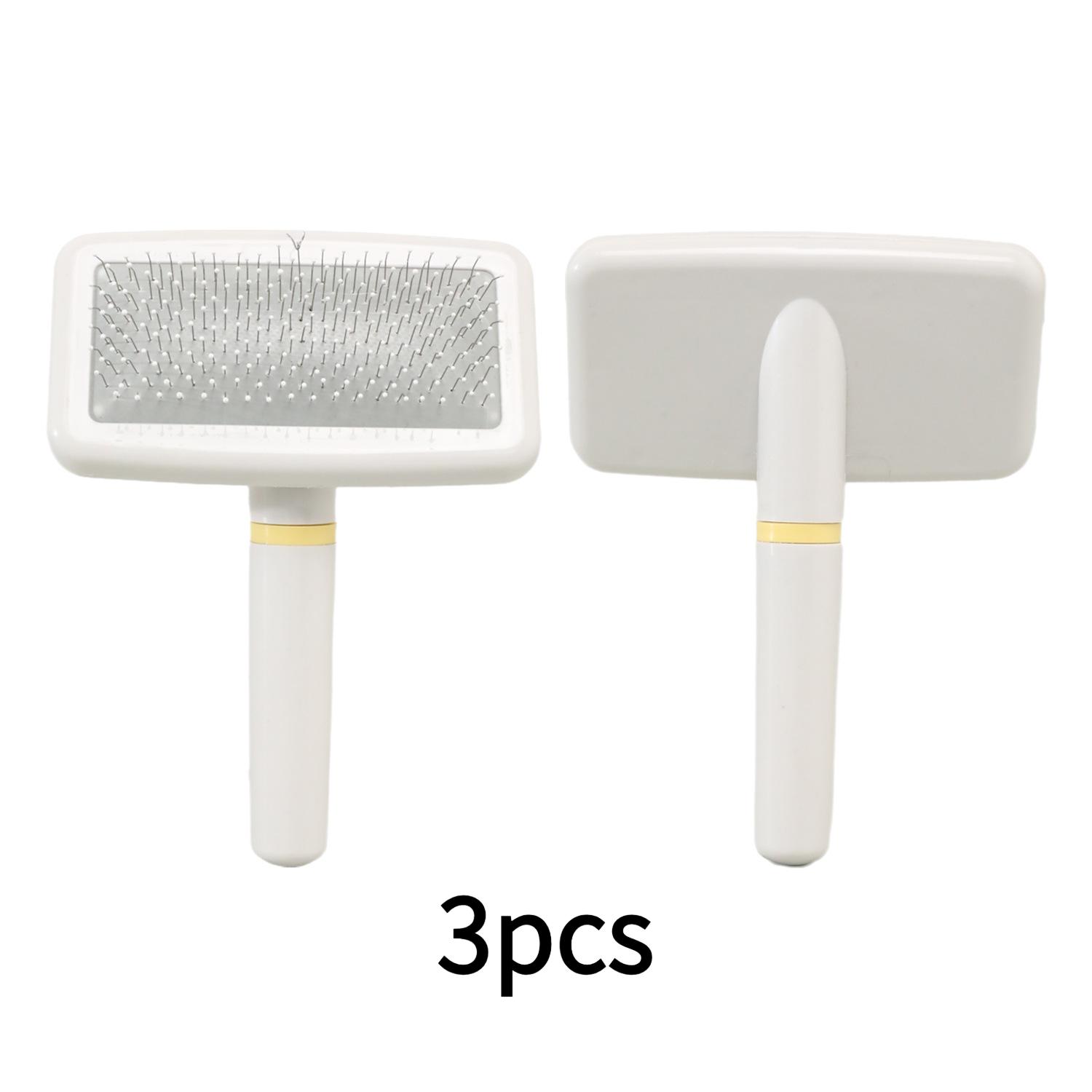 

Airbag Needle Pet Brush Plastic White Dot Dog Comb White Grip Pet Comb серый
