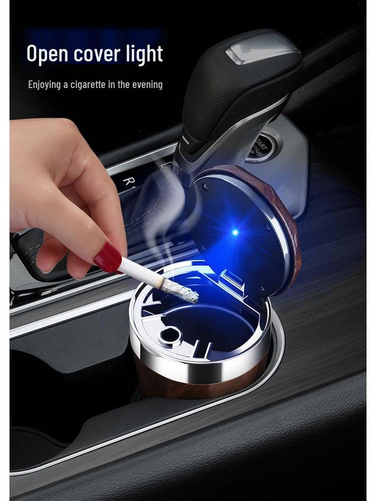 High Flame Retardant Car Ashtray with Lid & Light for 2025 GAC GS8/M8 Interior Modification