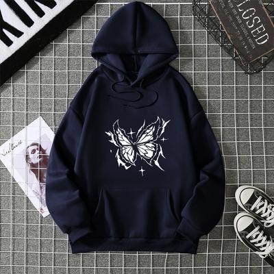 2025Autumn Winter Women's Thickened Fleece Hoodie Casual Long Sleeve Fashion Outerwear Printed Sweatshirt Comfortable Streetwear