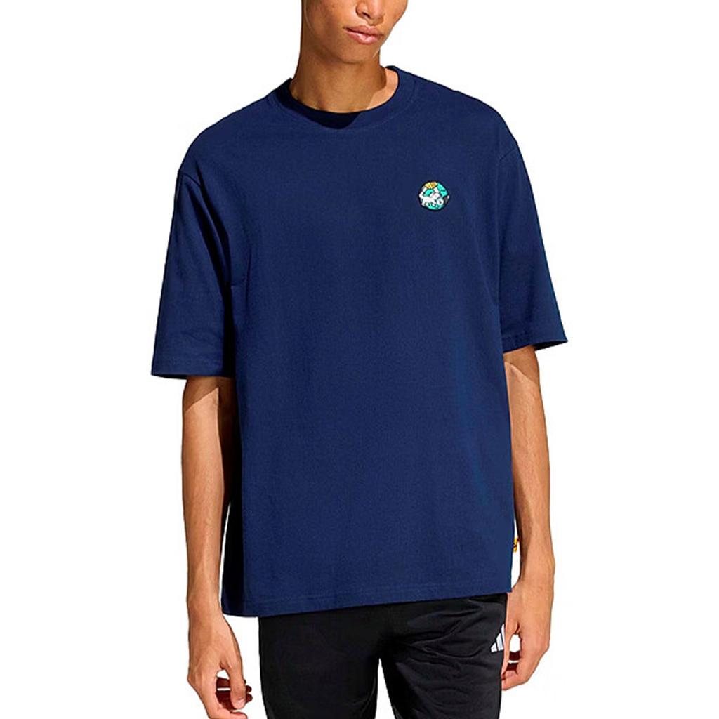 Adidas T Shirts Men's Dark Blue Crew Neck JZ5062