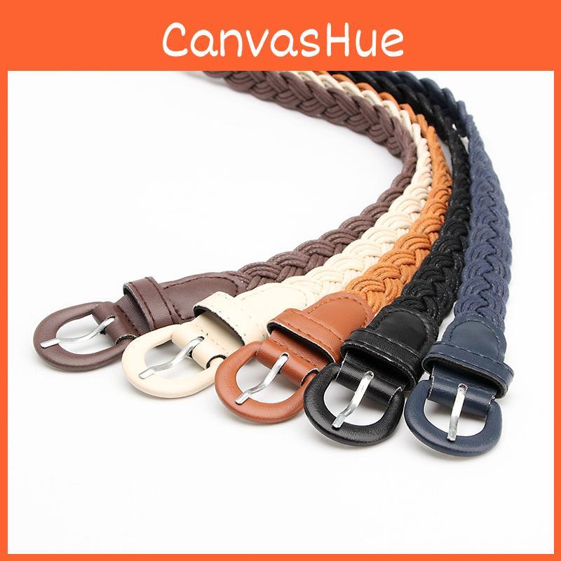 Fashion Womens Wax Rope Thin Belt With Iron Closure For Shirt And Dress Decor