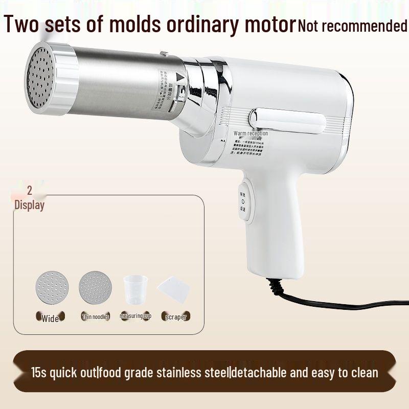 Compact Automatic Electric Noodle Maker with Handheld Dough Press