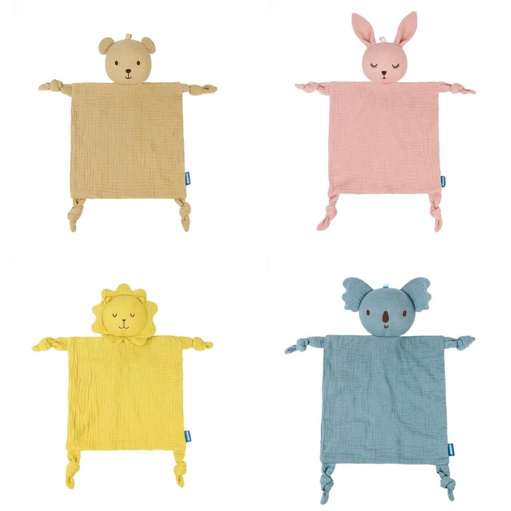 Baby Comforter Blanket With Dual Layer Cotton Gauze Soft Plush Toy For Newborns