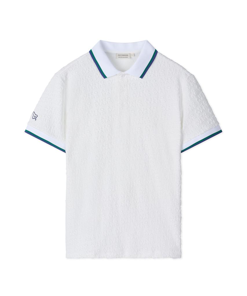 Antomas Terry Logo Jacquard Polo Men'S - White