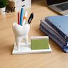 Practical Tooth Decor 3D Printed Pen Holder with Business Card Holder 2 In 1 Personalized Office Gift Teeth Shape Desk Organizer Dentist Desktop
