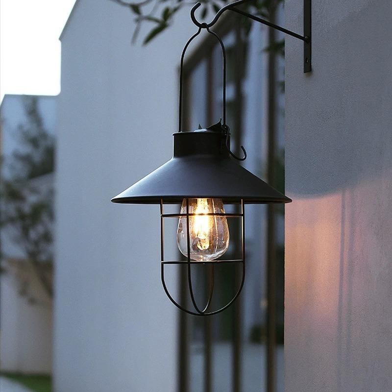 Solar Lantern Lamp Outdoor Waterproof Hanging Lamp Portable Vintage Solar Lights For Garden Yard Patio Xmas Party Decor Lighting
