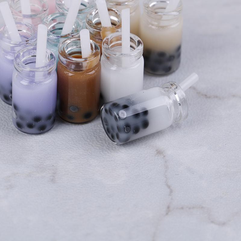 2 ks 1/12 miniaturní doplňky domečku pro panenky Simulace Pearl Milk Tea Model Drink