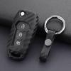 Car Key Fob Case Cover Carbon Fiber Flip For Ford F150 F250 2015 2016 2017 2018  Smart Remote Key Shell
