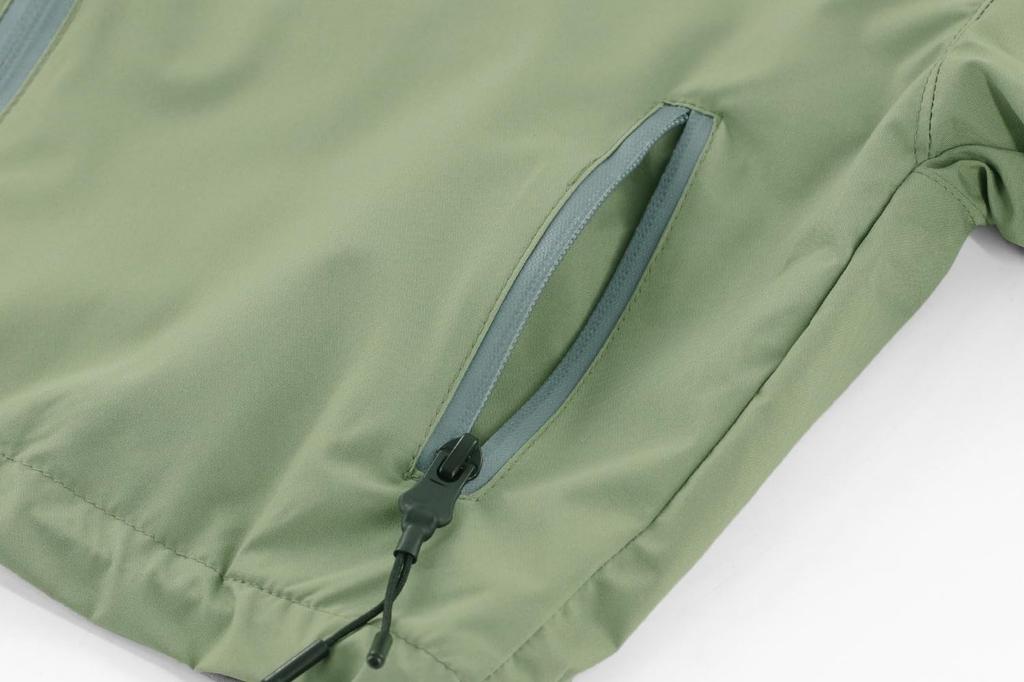 KISBINI Jacket for Boys and Girls with Mesh Perfect for Hiking and Size 100 Kids' Windproof, Cold-Resistant, Water-Repellent Lining, Training, Green,