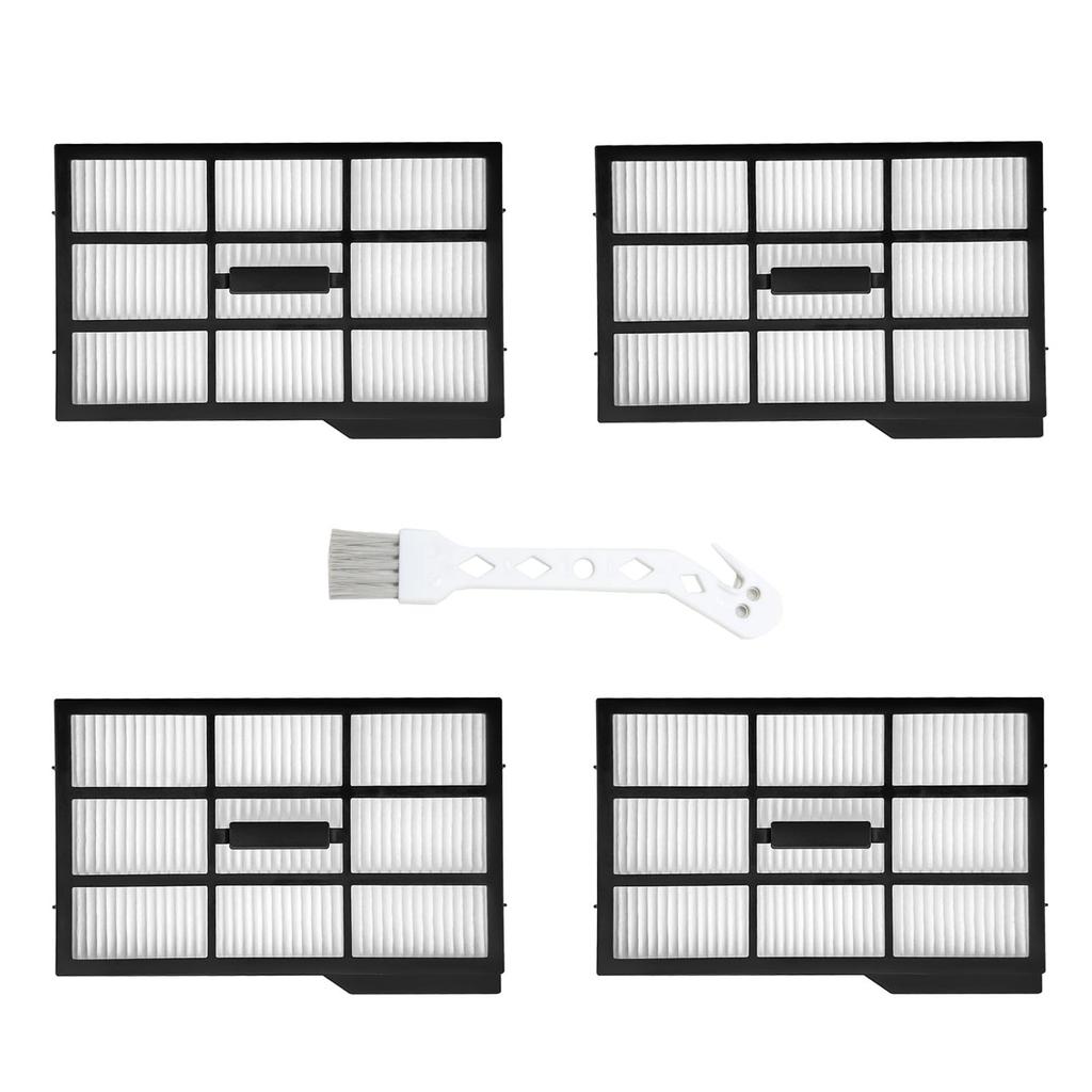 Eufy Omni E25 Replacement Filters (4-Pack) with Cleaning Tool, High-Performance HEPA Filters for Robot Vacuums