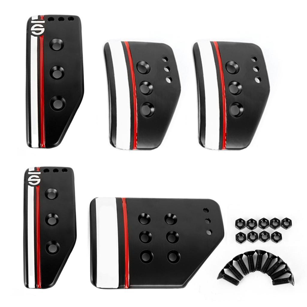 Manual/Automatic Car Pedals Foot Rest Footboard Throttle Brake Clutchs Treadle Nonslip for Improved Control & Aesthetics