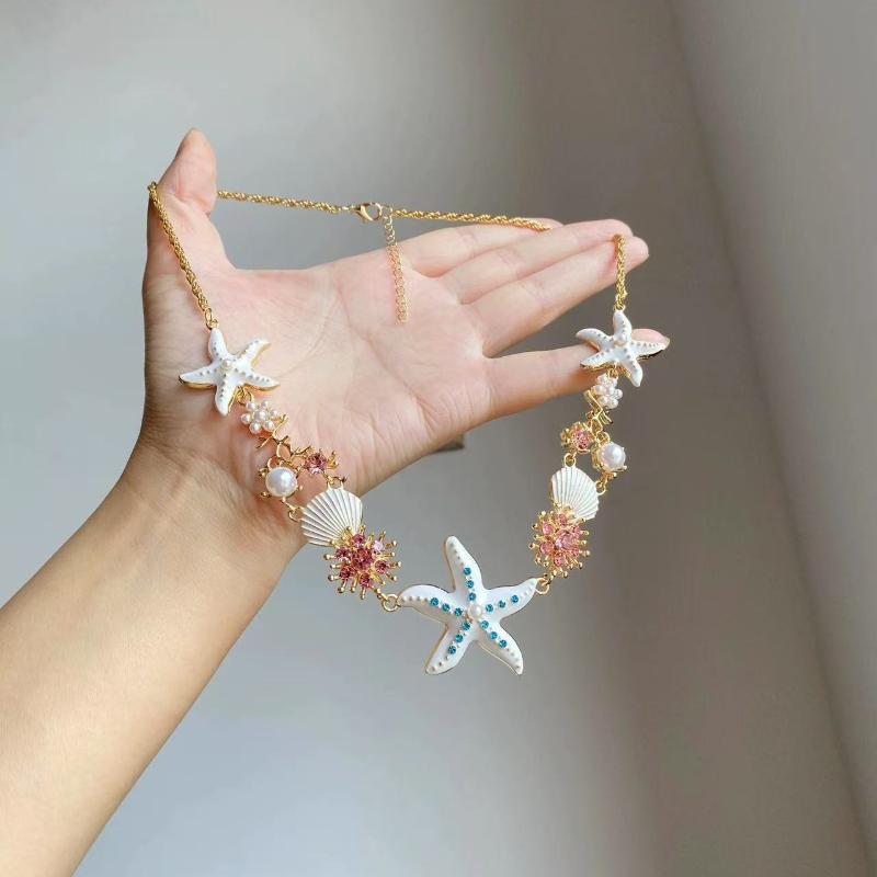 Super Fairy French Butterfly Drop Glaze Beaded Necklace Niche Design Sense Temperament Fashion Style Necklace