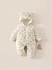 Macacão de Bebê Acolchoado Unissex 120g - Roupa Externa de Algodão para Recém-Nascidos para Todas as Estações
