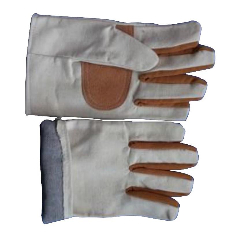 Heavy-Duty Canvas Leather Palm Welding Gloves (10 Pairs)