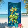 Beach Towel with Teenage Mutant Ninja Turtles Pattern - soft,absorbent,machine washable Lightweight&Modern,swimming,Travel Essentials