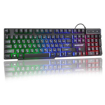 Clavier Espagnol Illuminé Claviers de Jeu PC Ordinateur Gamer Usb avec ñ Led Clavier Filaire Lumineux Par Câble