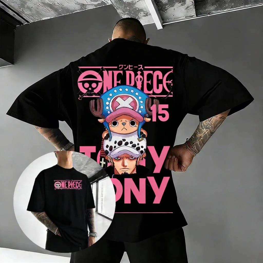 2026 New One Piece Anime Tony Chopper Trafalgar Law Graphic T Shirt Men and Women Short Sleeve Tee Summer Casual Streetwear