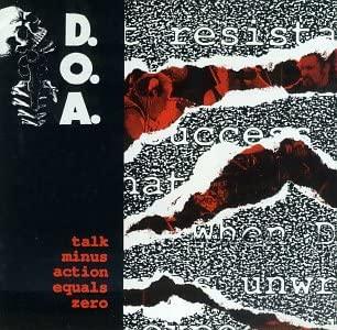 

CD DOA - Talk Minus Action = Zero 7725062 Restless Record 1991 Canada Rock Used