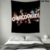 Overcooked Wall Hanging Printed Fabric Blanket Decorative Tapestries for Bedroom Living Room Home Decor