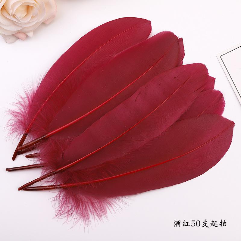 50Pcsdiy Feather Hard Big Floating Feather Wedding Dress Toddler Handmade Decorative Material Mask Feather