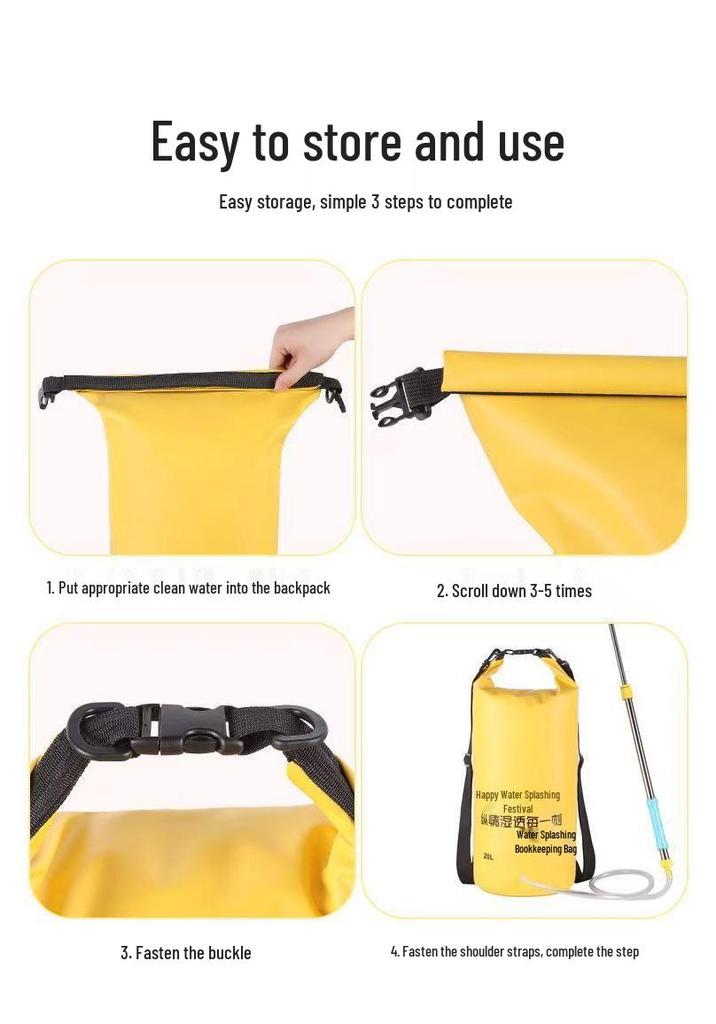 Waterproof Water Gun Carry Bag - Durable, Large, and Wear-Resistant for Water Play Equipment
