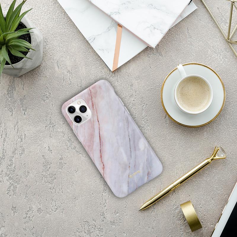 Crong Marble Case - Etui Iphone 11 Pro (Różowy)