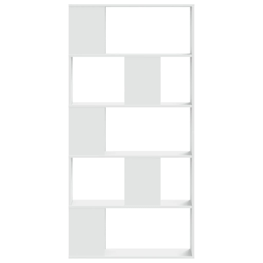 Bookshelf 5 Shelves White 80.5 x 23.5 x 162.5 cm Particleboard