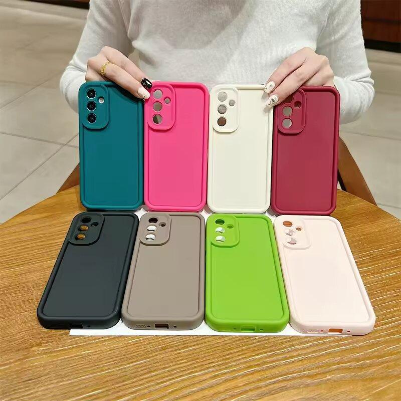Luxury Shockproof Thicken Silicone Cases For Samsung Galaxy S25 S24 S23 S22 Ultra A34 A54 A53 A52 5G Soft Back Cover Accessories