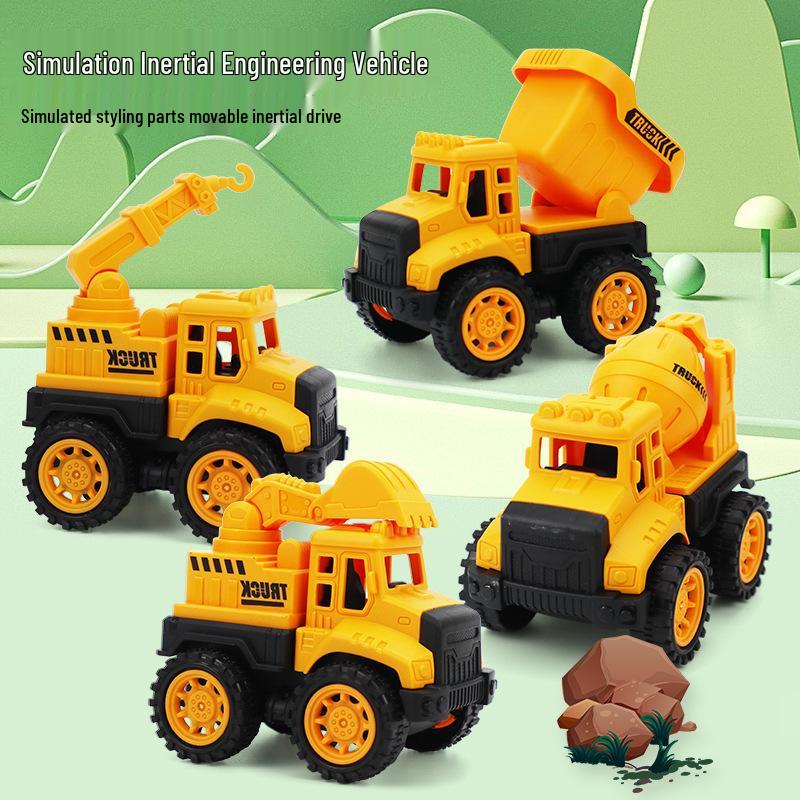 

Mini Inertial Toy Excavator - Movable Cartoon Engineering Vehicle Excavator Model