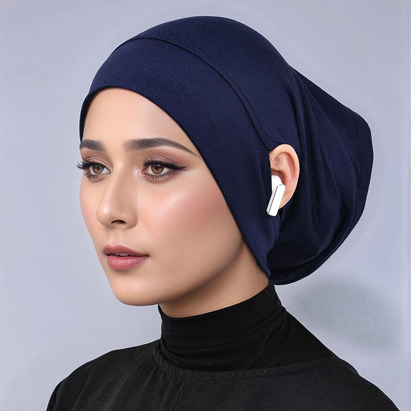 Modische muslimische Damen Hijab Unterkappe mit Ohrloch Hijab Kappen Bandanas Unterkappen für Hijabs Kopftuch Unterschal Islamisches Band