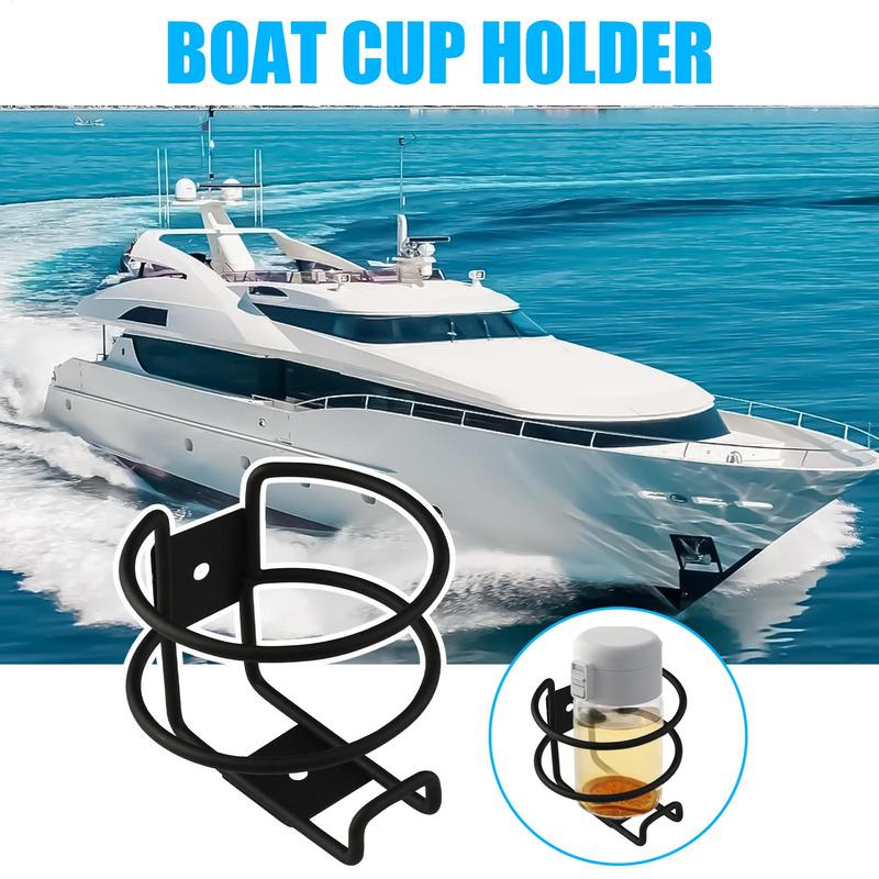 Boat Bottle Holder Metal Boat Bottle Organizer Rack Non-Slip Easy To Install Cup Storage Rack For Marine Trailer Truck Car RV