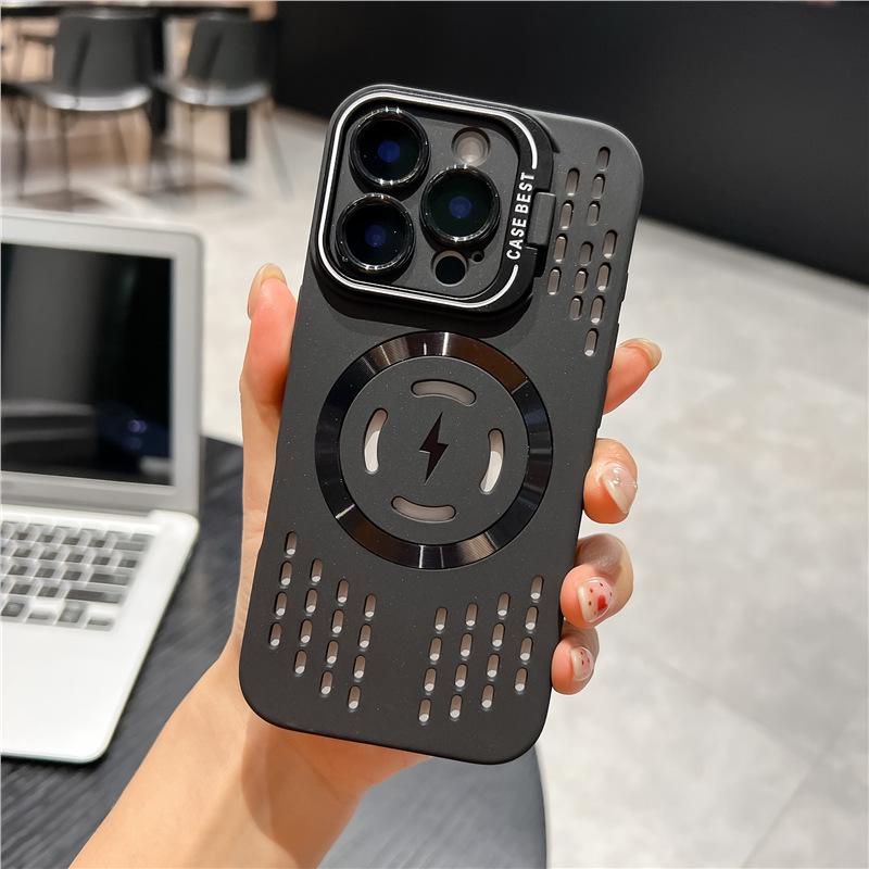 

iPhone 17 Pro Max Case: Invisible Lens Stand, Magnetic Heat Dissipation, Soft Protective Cover for Apple 16. 16 Pro