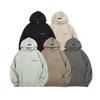 Unisex Oversized Hooded Sweatshirt With Minimalist Letter Print Cotton Pullover Casual Wear