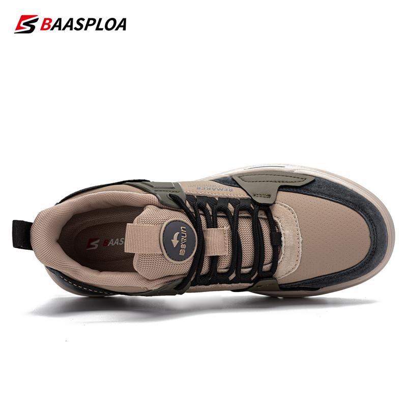 Cheap Baasploa Leather Men's Running Sneaker Lightweight Waterproof