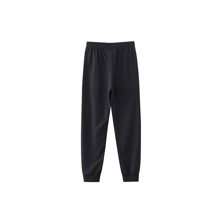 Li Ning Logo Embroidered Training Drawstring Cuffed Knit Sports Pants Men Bottoms Black AKLR233-1