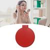 Single Sided Folding Circular Mirror Plastic Portable Compact Cosmetic Pocket Mirror Red