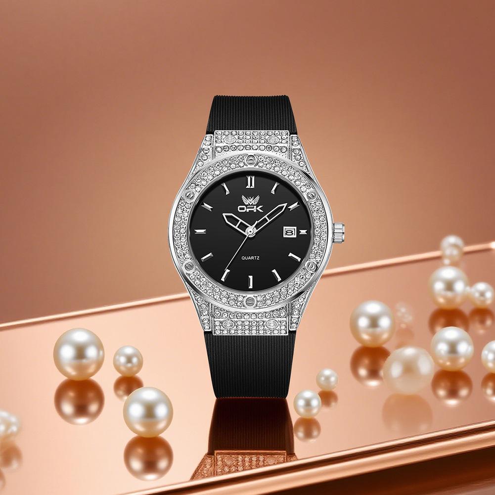 OPK Brand Watch with Diamonds, Large Dial Full of Diamonds, High-end Women's Watch, Women's Watch, Waterproof Quartz Watch
