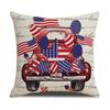 4pcs/Set Independence Day Letter Cover American Printed Sofa Cushion Cover Home Decoration New Linen Pillow Without Pillow Core