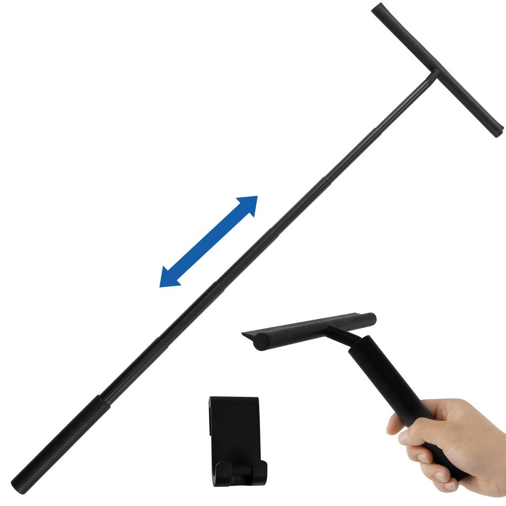 Telescopic Shower Squeegee Glass Clean Scraper Washing Wiper Window Floor Cleaning Scraper Household Adjustable Long Handle