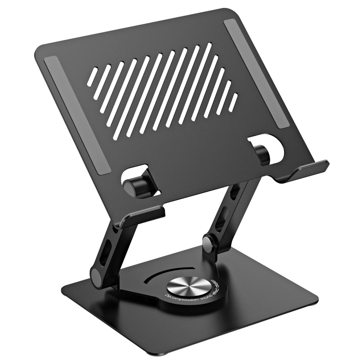 

X3 360 Degree Rotating Folding Tablet Holder Heat Dissipation Desktop Phone Bracket Black
