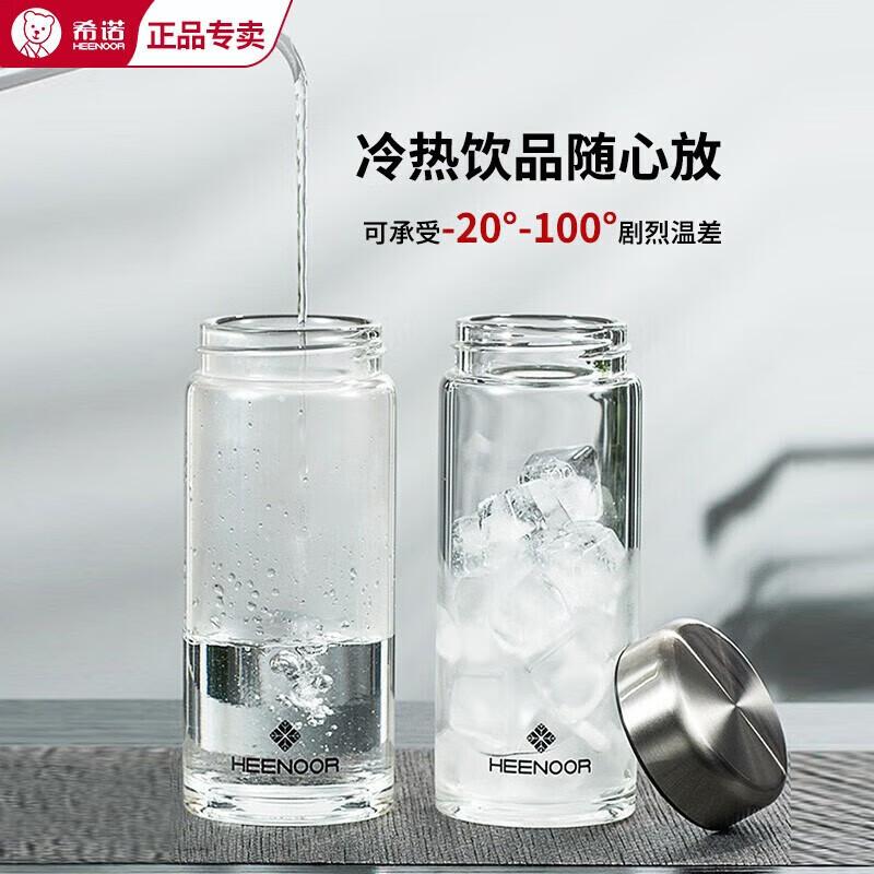 Sinuo N-6117 Single Wall Glass Water Bottle with Tea Infuser