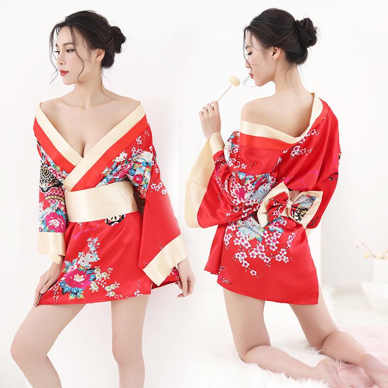 Japanese-style kimono sexy geisha Ikouri kimono pajamas, nightgowns, ninja cheongsam, mando girl