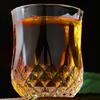 Diamond Textured Liquor  Glass Set 6Pcs 90ml Retro European Style Stripe Plastic Cups for Daily Use Home Bar Holiday Party