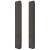 Tête de lit - Avec oreilles - Gris foncé - Velours doux - Hauteur réglable 118/128 cm