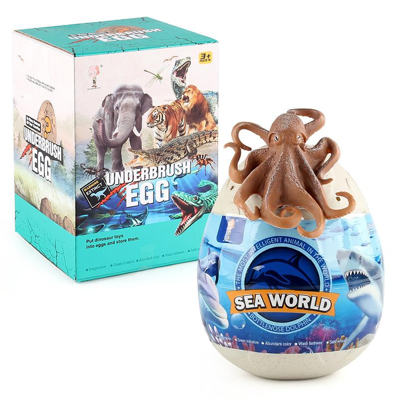 Kinder Ozean Überraschungsei Ornament Kindergarten Naturwissenschaftliche und Pädagogische Kognitive Tiermodell Früherziehungsspielzeug